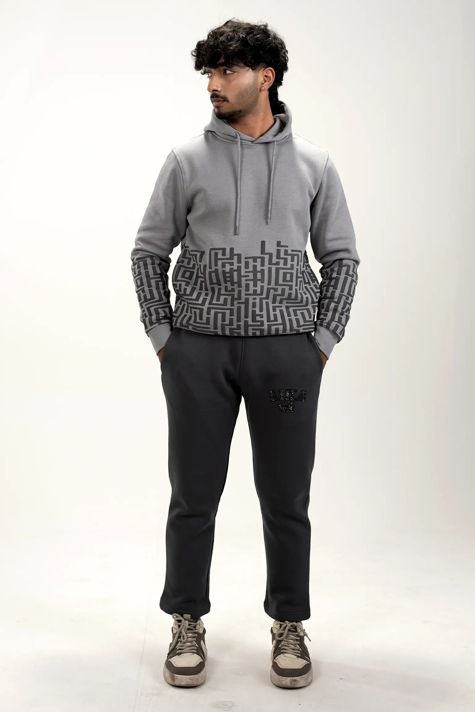 Men’s Pullover Hoodie – Encrypted Path